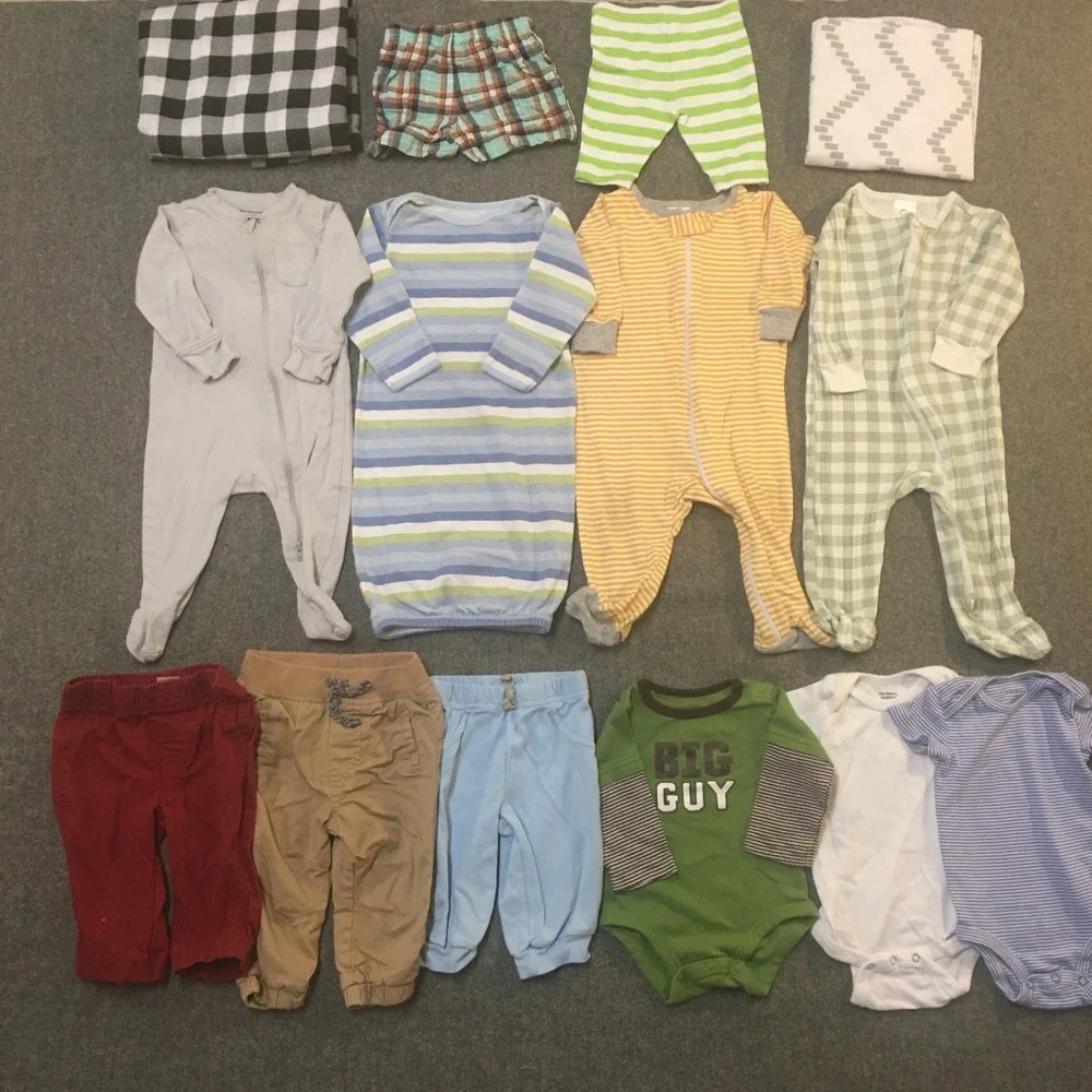 Baby Boy 3 Months Clothing Lot 14x Pieces Bulk All Seasons Preppy Casual Striped